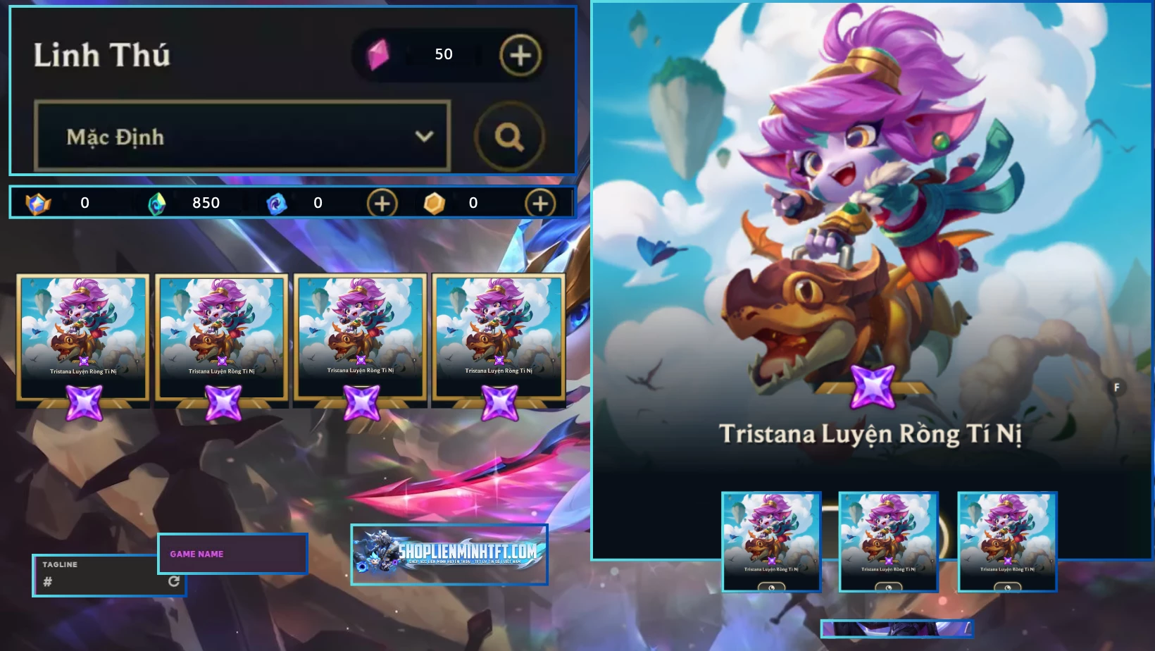 TRISTANA LUYỆN RỒNG TÍ NỊ ACC CLONE